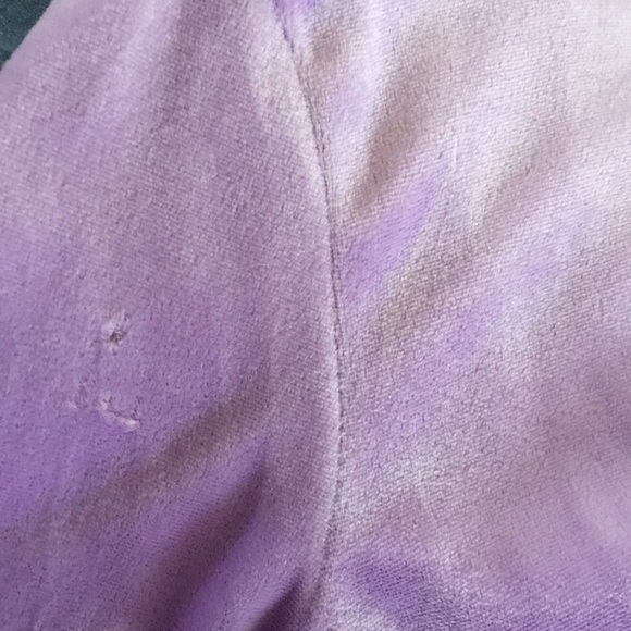 Vtg. Girls Lavender Top Rose Cottage 5/5 Emb Velvet Long Sleeve Flared cuffs - Picture 8 of 9